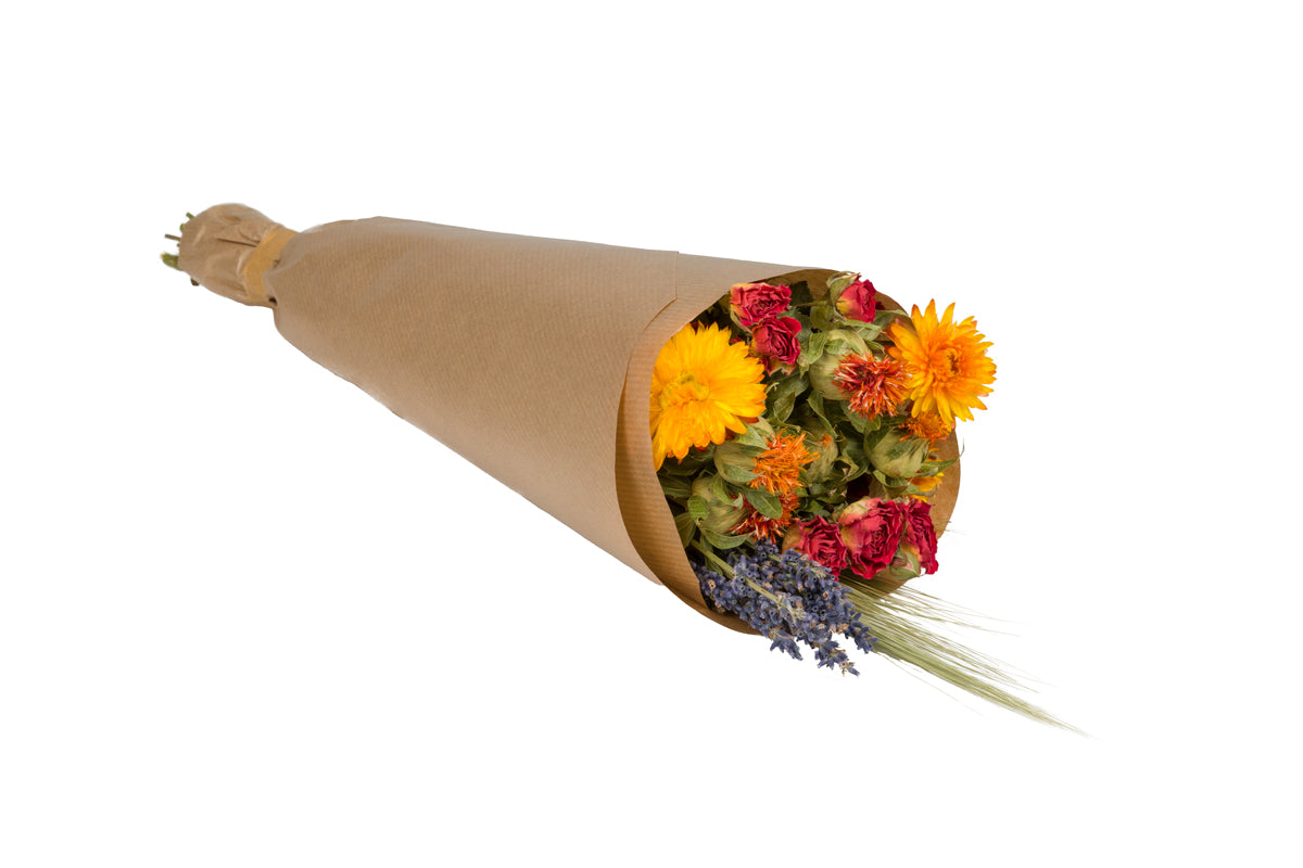 DIY -Markt für trockene Bouquet orange