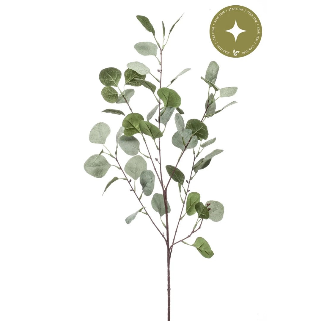 Titel: Zijde eucalyptustak grijsgroen