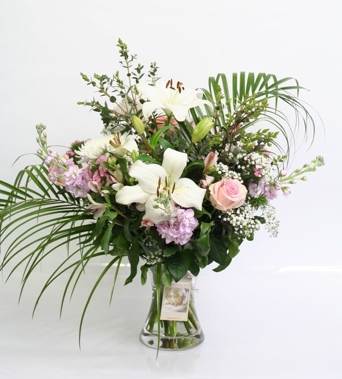 Bouquet white pink tenderness thanks