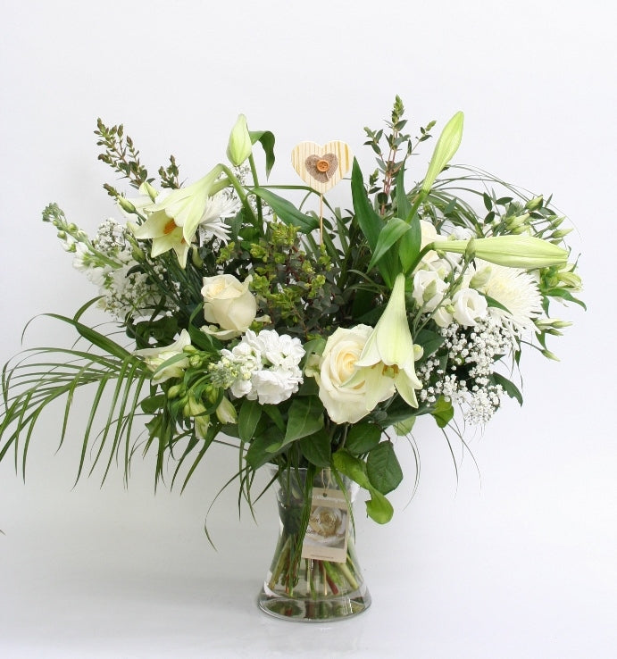 Bouquet sublime d'amour blanc romantisme