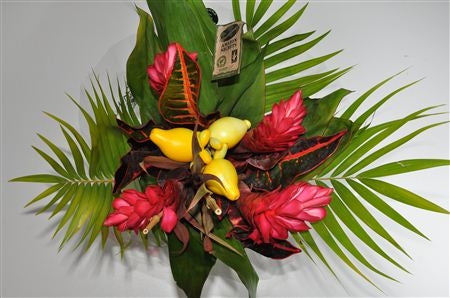 Visage de bouquet tropical