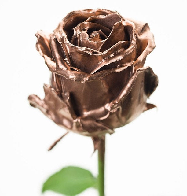 Bouquet of large -flowered copper colorful wax roses