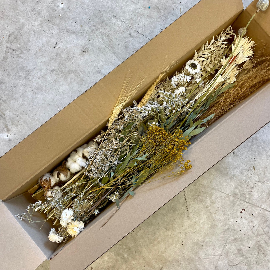 No -waste DIY dry flowers Box Large - natural