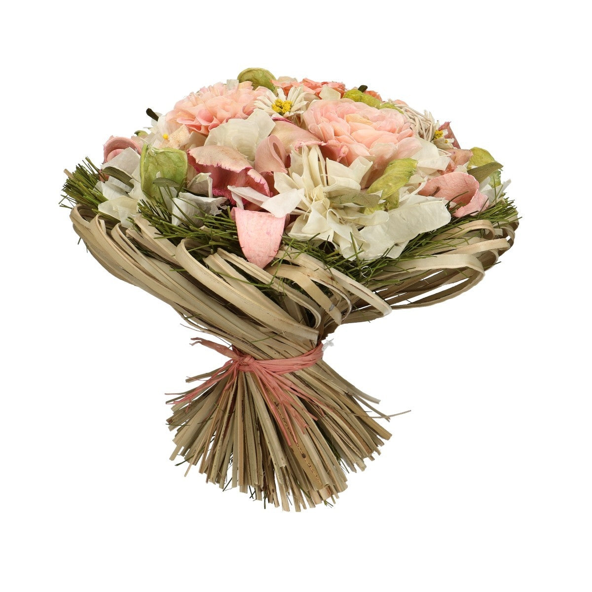 Droogbloemen boeket Lena peach zalm roze middel