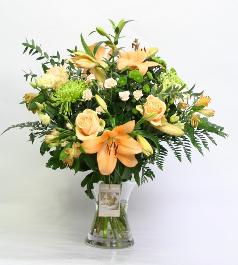 Bouquet Bloemen Peach Splicit Félicitations