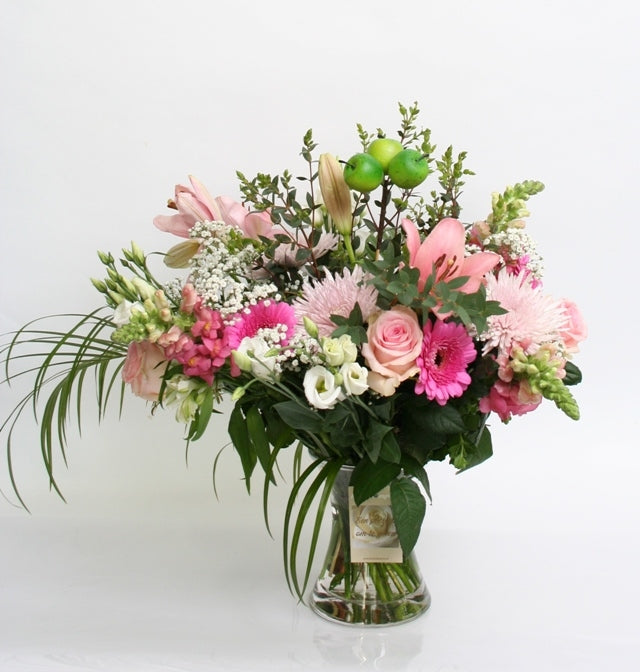 Boeket bloemen Fleurig Roze Beterschap