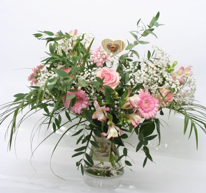 Bouquet Bloemen Lief Pink betritt und heiraten