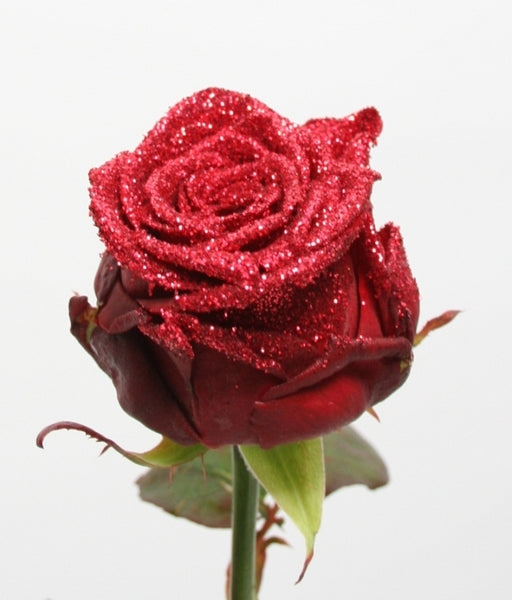 Kunstrozen rood, zijden bloemen, bos rozen L23cm 8 st