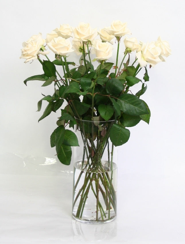 Rosenstrauß von 10 langen, großen großen Lachsrosen