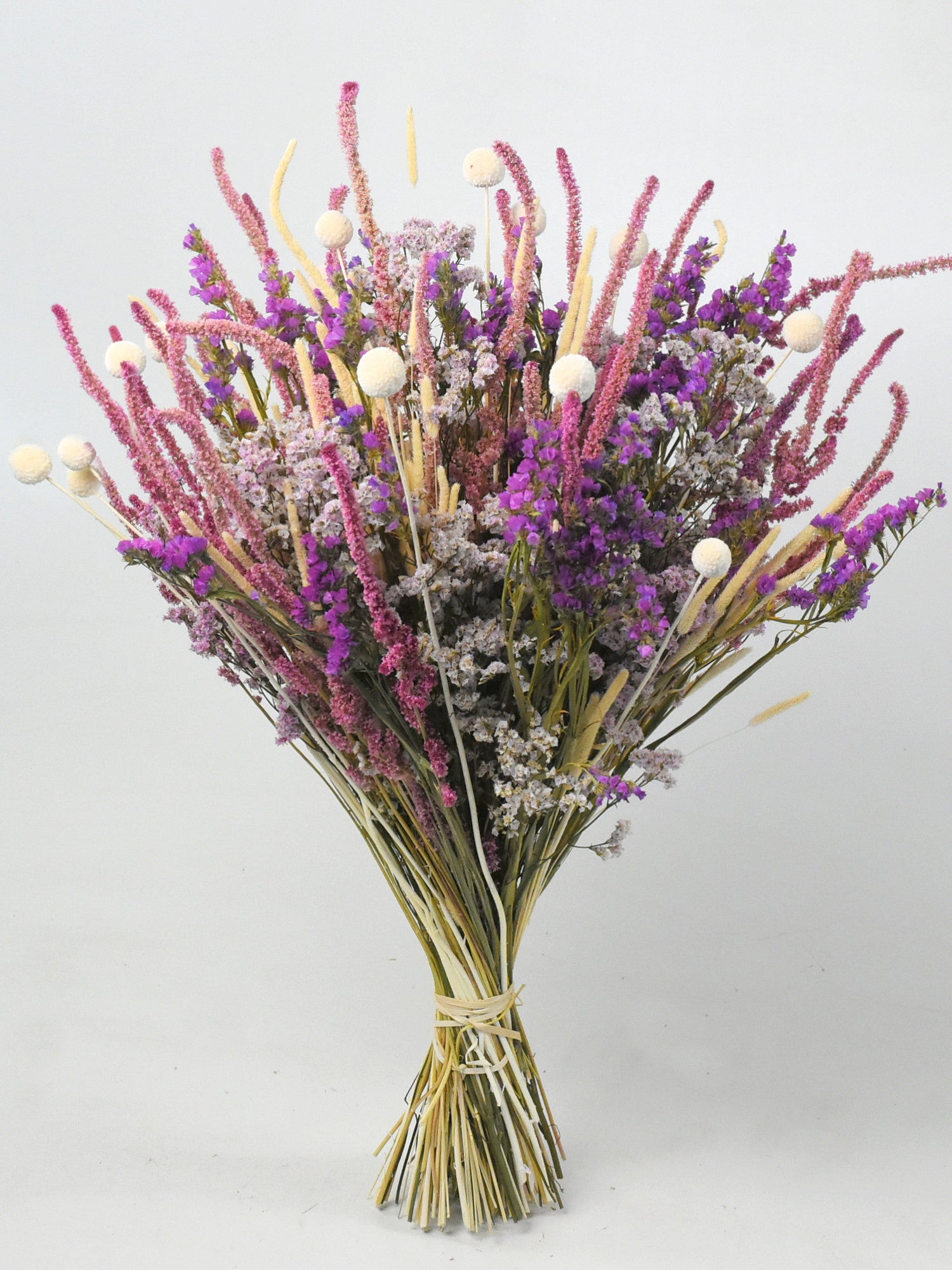 DIY dry flowers bouquet white/pink/purple XL