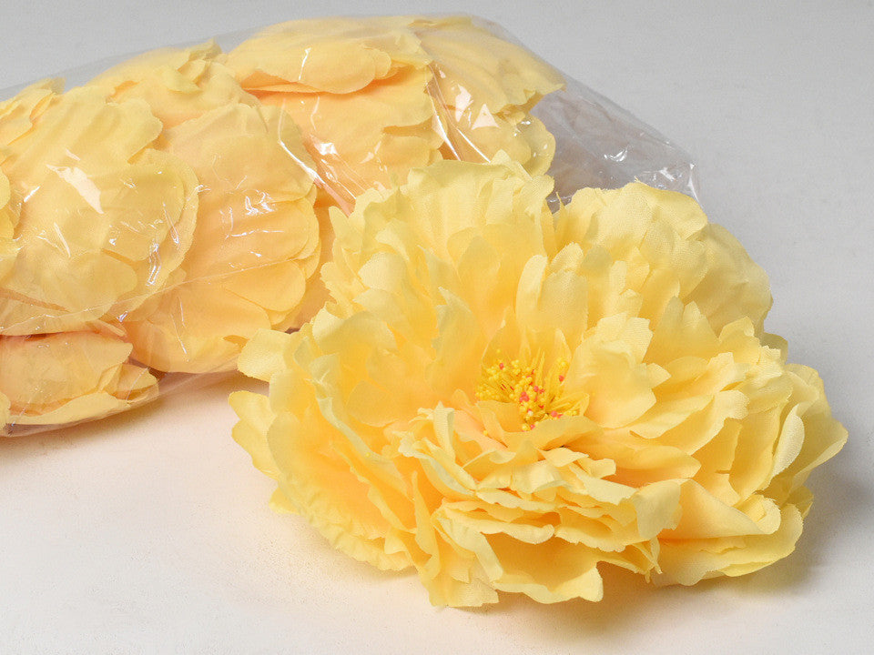 Pivoine jaune d18cm