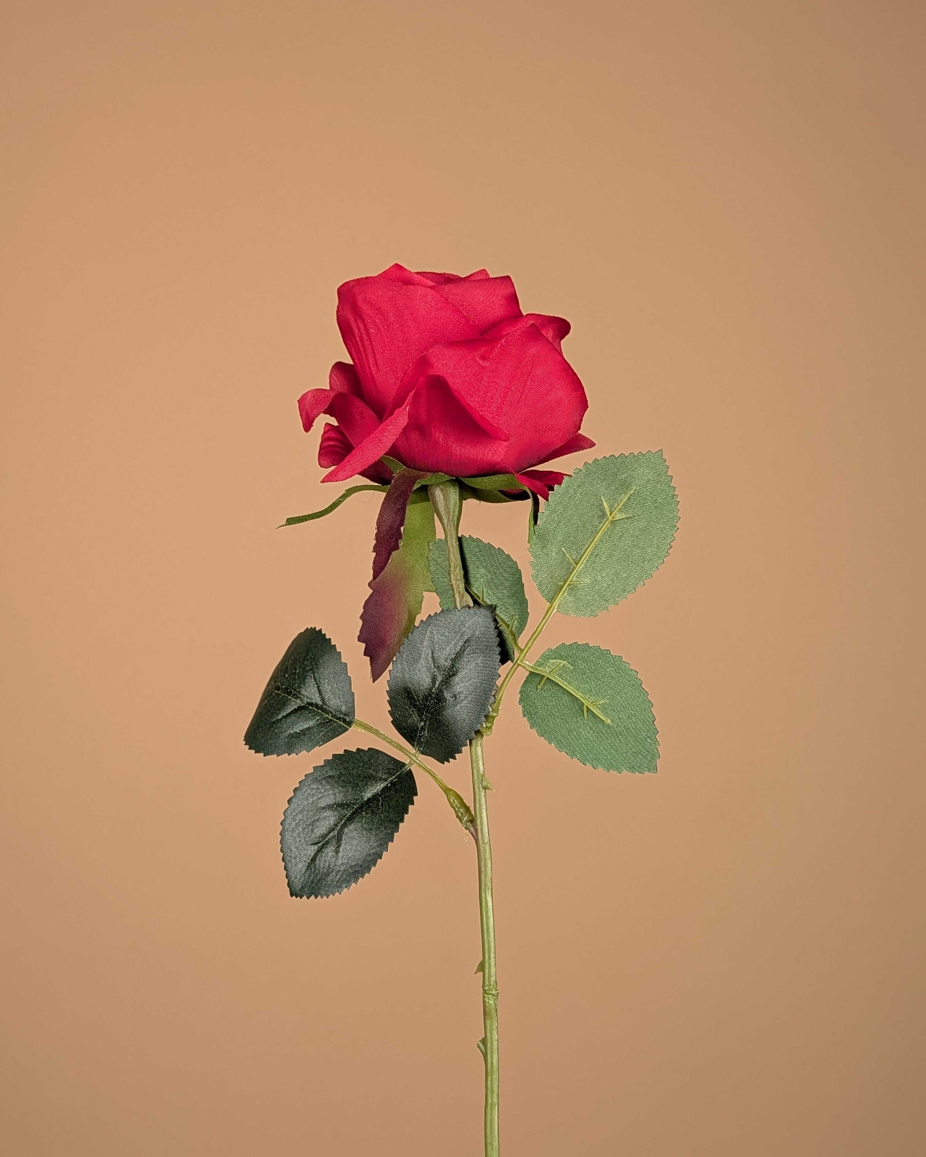 Zijde Roos Simone – Dieprood (45 cm)