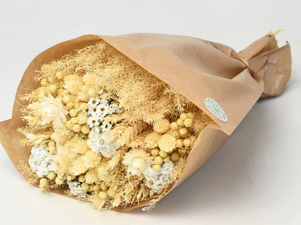 Dry flowers bouquet ecru 40cm