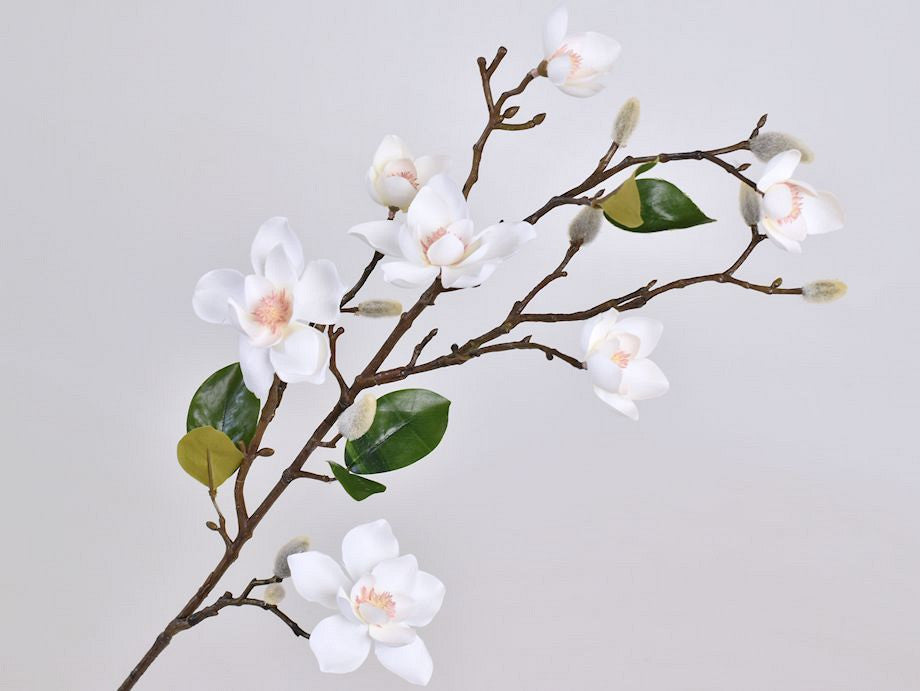 Magnoliat Branch 90 cm blanc