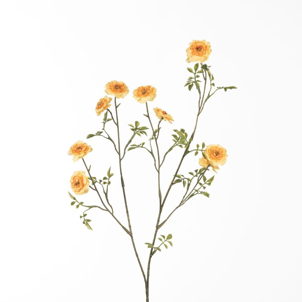 Zijde wilde rozentak oranje 87 cm