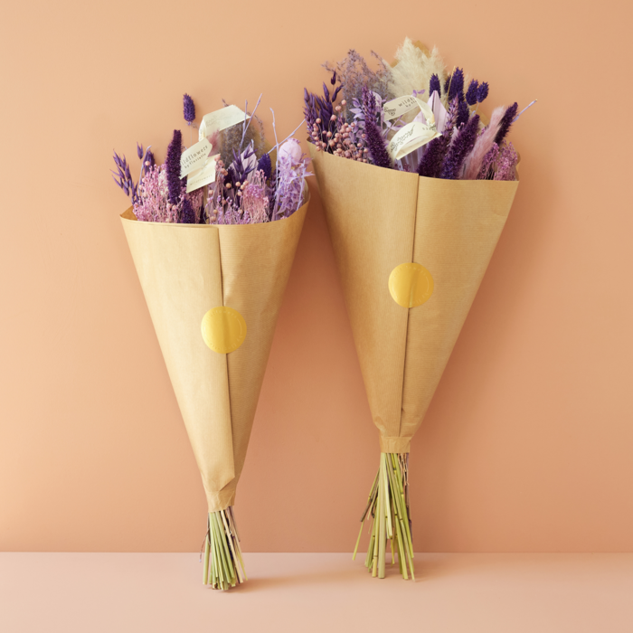 Fleurs sèches - Bouquet de champ exclusif - violet