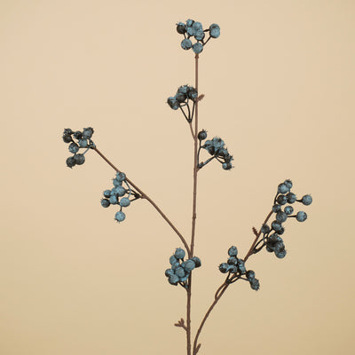 Zijde bessentak blauw