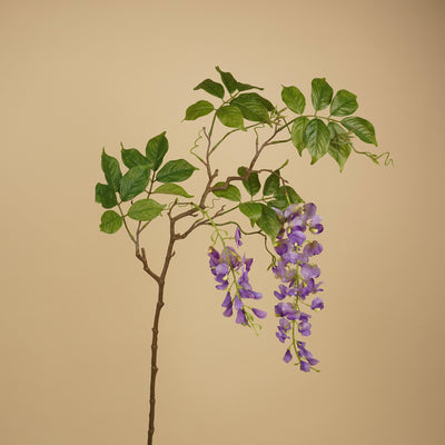 Zijde blauweregen tak paars 115 cm