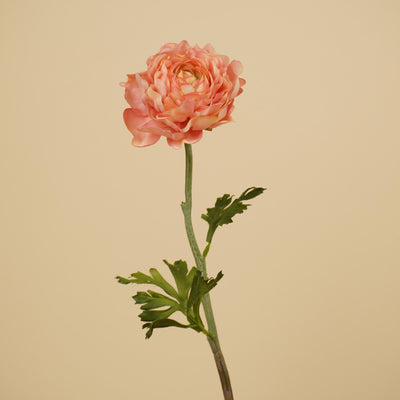 Spray de renoncules en soie – Rose (50 cm)