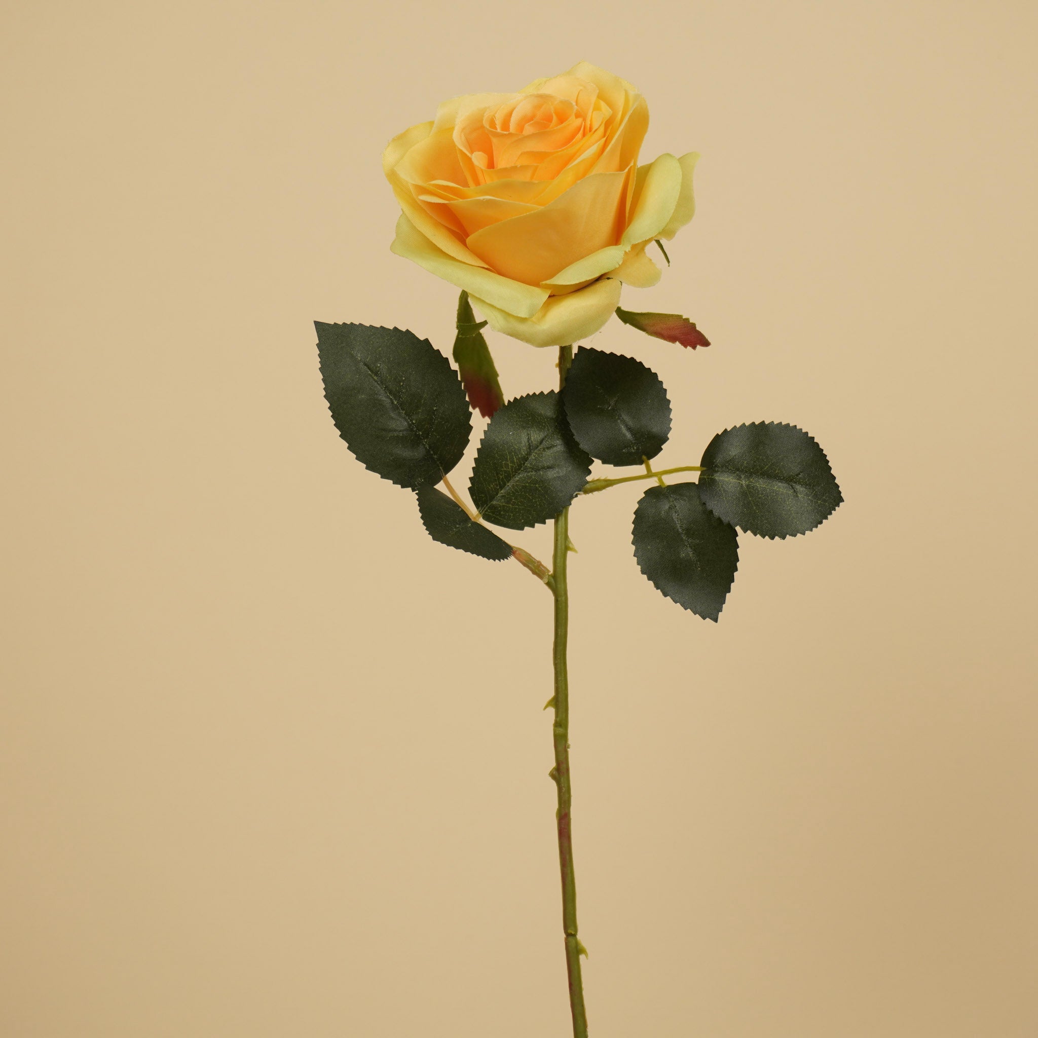 Zijde Roos Simone – Zachtgeel (45 cm)