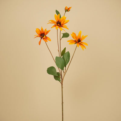 Branche de Rudbeckia soyeuse – Jaune (83 cm)