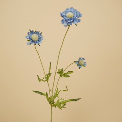 Zijde Scabiosa Tak – Zacht Blauw (63 cm)