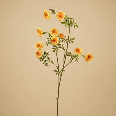 Zijde wilde rozentak oranje 87 cm