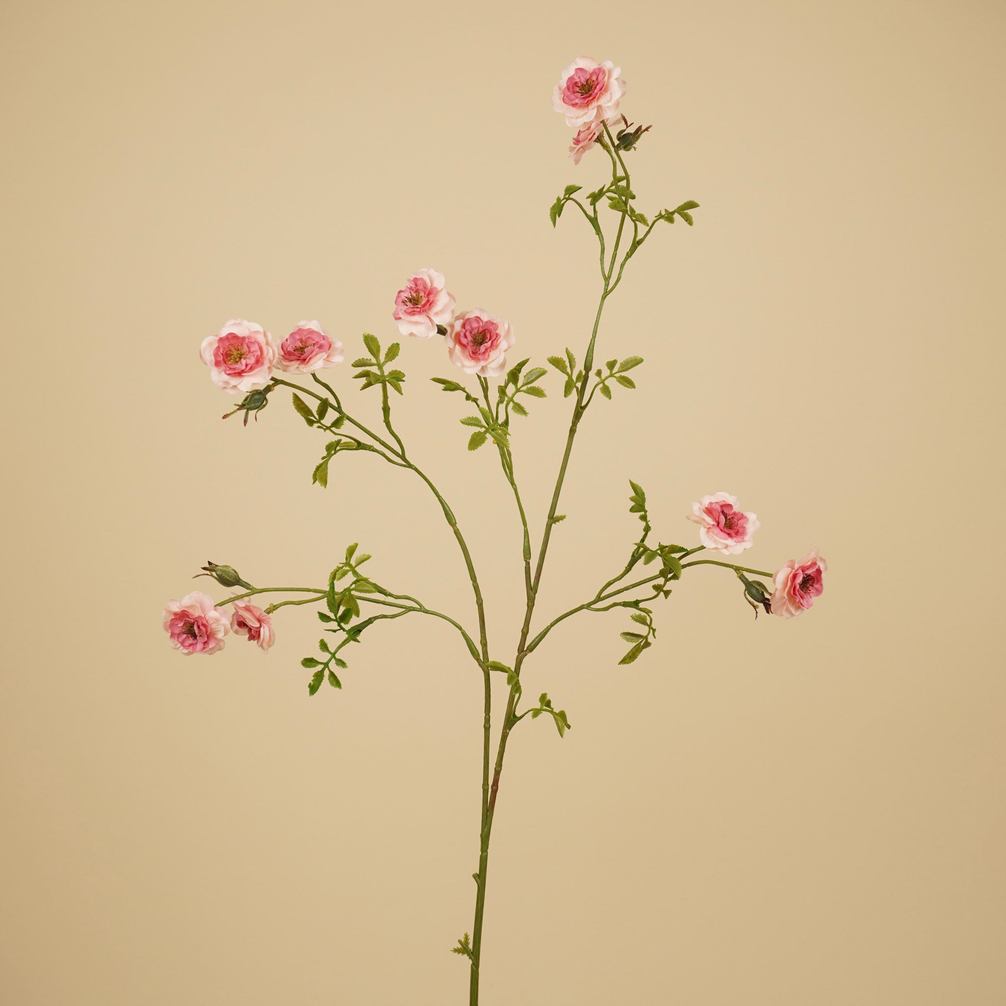 Zijde wilde rozentak roze 87 cm
