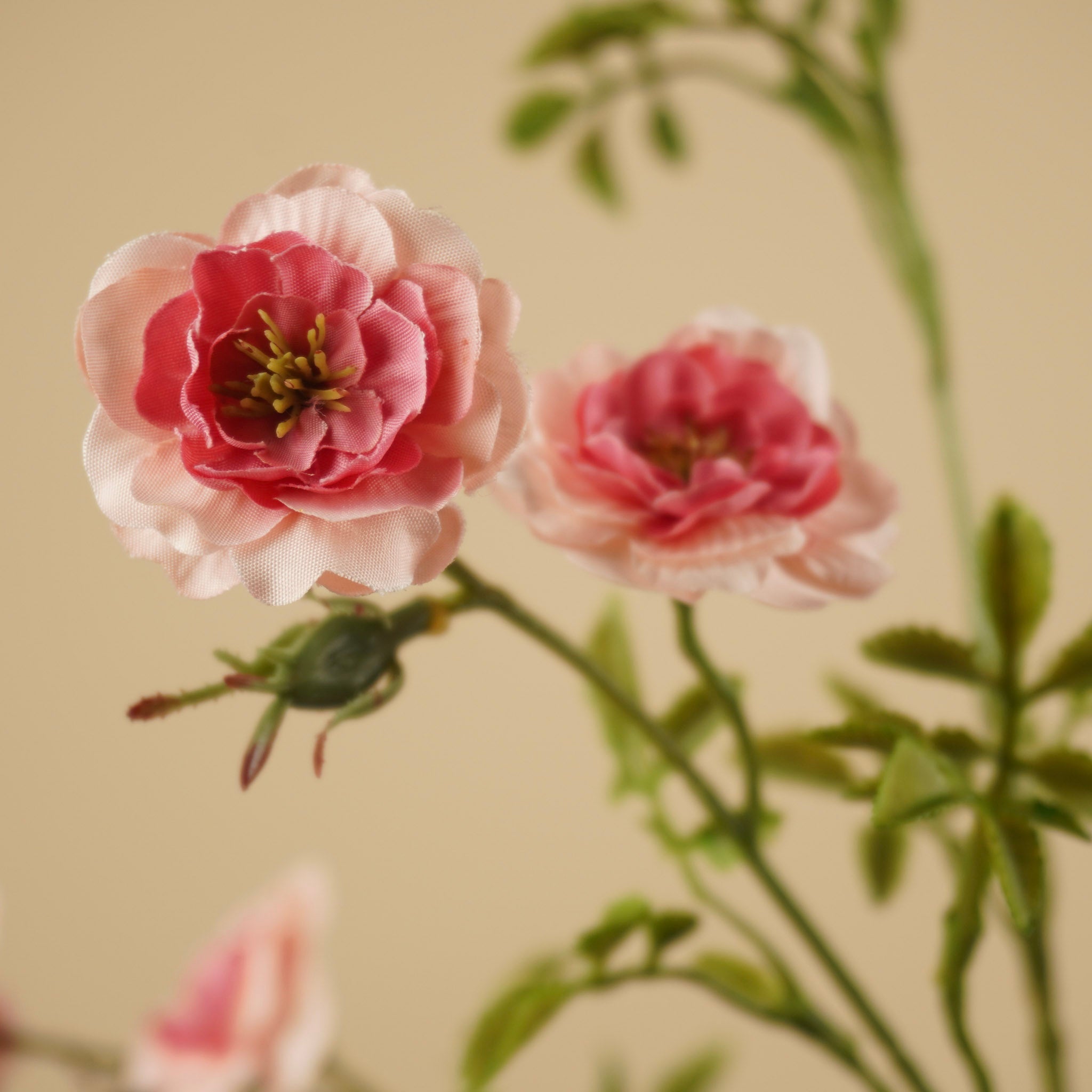 Zijde wilde rozentak roze 87 cm